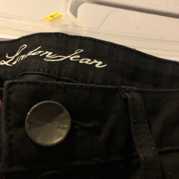 Black pants london jean string on front size 10 - Picture 2 of 4